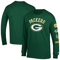 T-shirt à manches longues Champion Green Bay Packers Seal pour homme