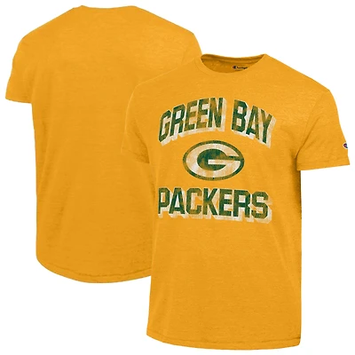 Men's Champion Heather Gold Green Bay Packers Ultimate Tri-Blend T-Shirt