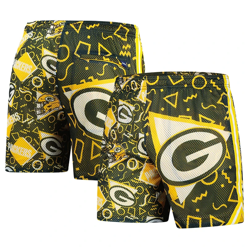 Short en maille Chubbies Green pour homme des Packers de Bay