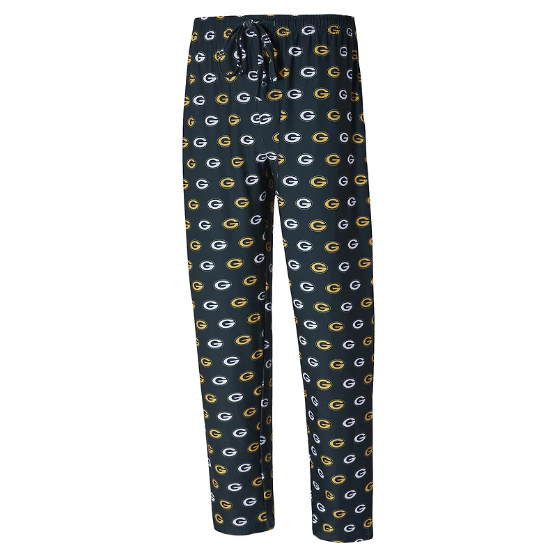 Men's Concepts Sport Green Bay Packers Record Allover Print Knit Pants