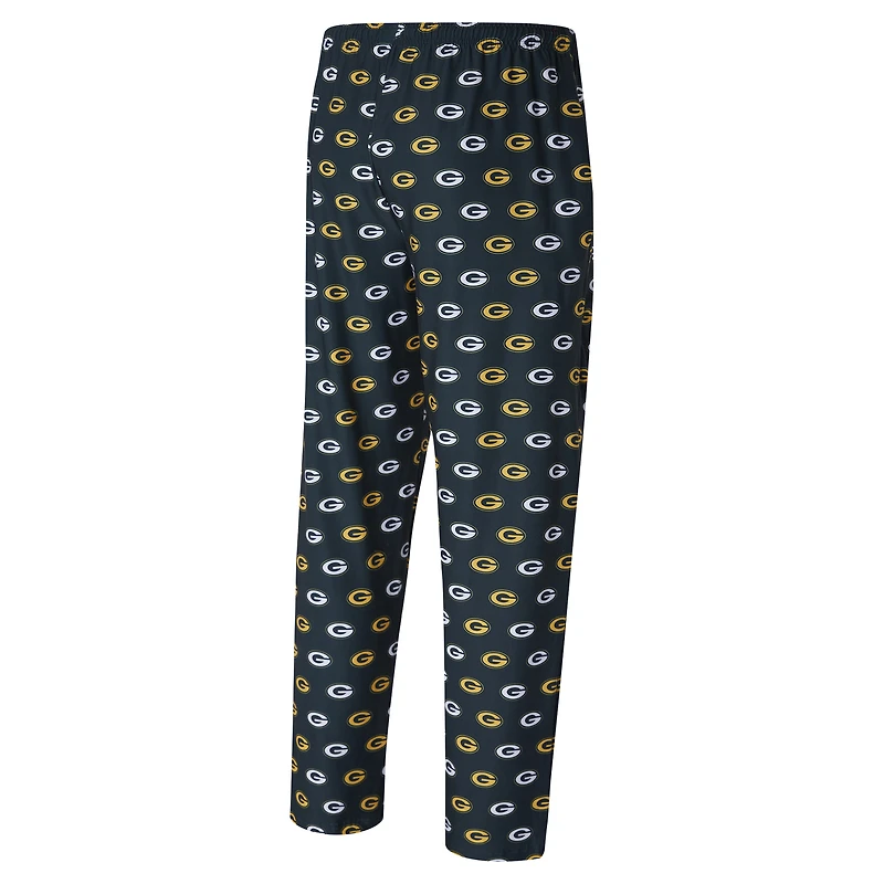 Men's Concepts Sport Green Bay Packers Record Allover Print Knit Pants
