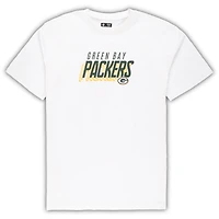 Men's Concepts Sport White/Charcoal Green Bay Packers Big & Tall T-Shirt and Shorts Set