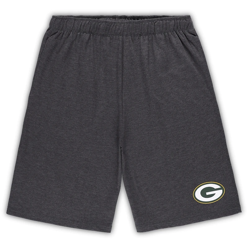 Ensemble haut et short Concepts Sport blanc/anthracite pour homme des Green Bay Packers, grande taille