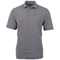 Polo recyclé à rayures écologiques en piqué écologique pour homme, couleur noire, Cutter & Buck, des Packers de Green Bay, taille grande et