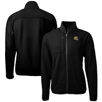 Veste polaire entièrement zippée en sherpa écologique Cascade pour homme Cutter & Buck Black Green Bay Packers