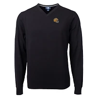 Pull à col en V noir pour homme, Cutter & Buck, avec logo des Packers de Green Bay, Lakemont Tri-Blend