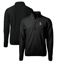 Veste polaire Sherpa écologique noire à fermeture éclair quart de tour pour homme Cutter & Buck des Green Bay Packers