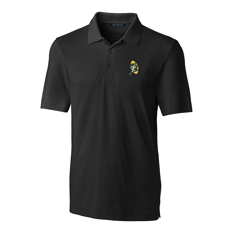 Polo extensible Forge noir Cutter & Buck pour homme avec logo rétro des Green Bay Packers, grandes tailles