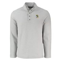 Sweat-shirt à demi-pression en polaire recyclée texturée Hunts Point des Packers de Green Bay pour homme, gris Cutter & Buck