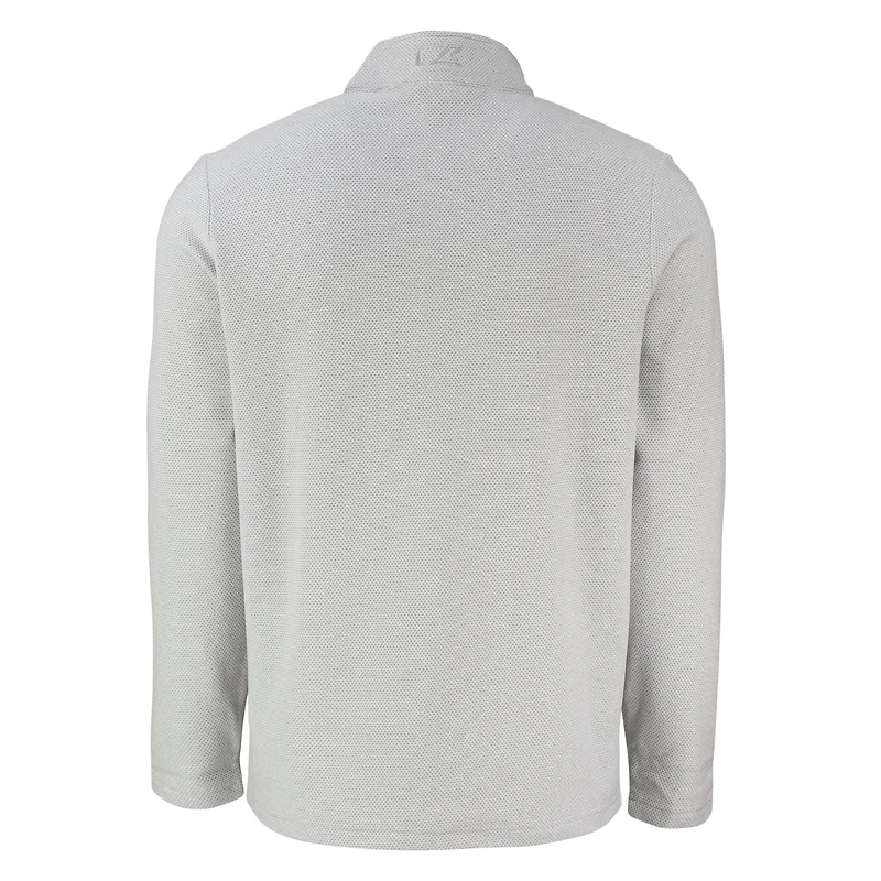 Sweat-shirt à demi-pression en polaire recyclée texturée Hunts Point des Packers de Green Bay pour homme, gris Cutter & Buck