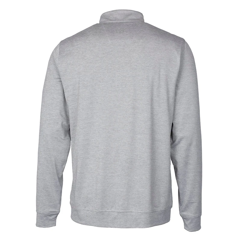 Pull zippé quart de tour gris chiné Stealth des Green Bay Packers pour homme, Cutter & Buck