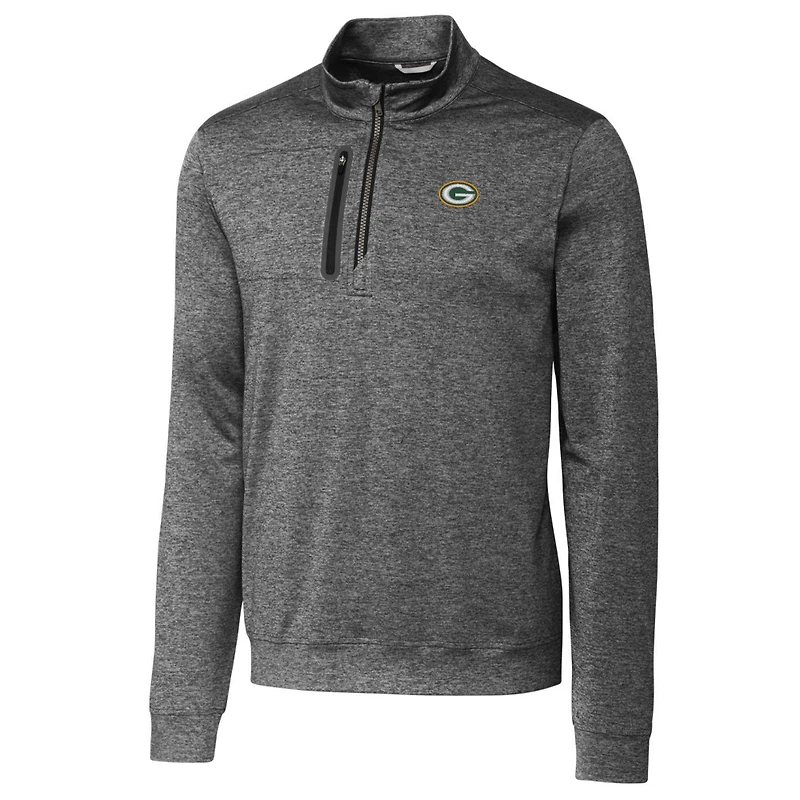 Veste grise à fermeture éclair quart de tour Stealth des Green Bay Packers pour homme, Cutter & Buck