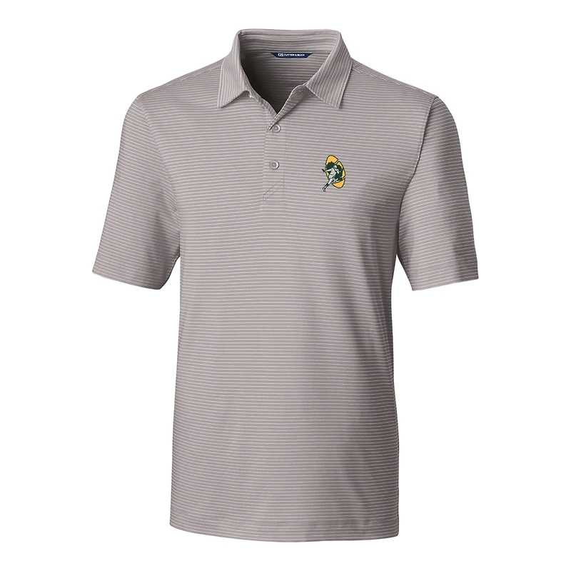 Polo extensible à rayures crayon Forge avec logo rétro des Packers de Green Bay pour homme, gris Cutter & Buck