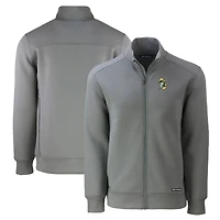 Veste zippée intégrale recyclée pour homme Cutter & Buck Grey des Green Bay Packers Throwback Roam Eco
