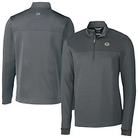 Haut zippé quart de zip extensible DryTec à rayures Traverse pour homme, gris Cutter & Buck des Green Bay Packers