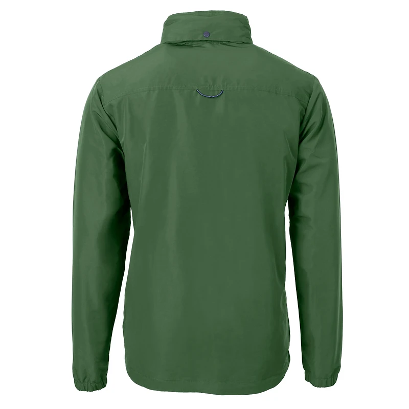 Veste zippée intégrale en tissu recyclé pour homme, Cutter & Buck Green, casque des Packers de Green Bay, Charter