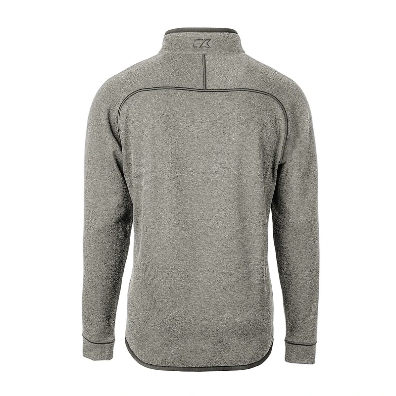 Pull-over en tricot à demi-fermeture éclair pour homme, gris chiné, Cutter & Buck, des Green Bay Packers, taille grande et