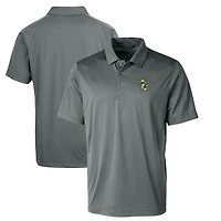 Polo extensible texturé pour homme Cutter & Buck Steel Green Bay Packers Throwback Logo Big Tall Prospect