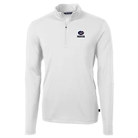 Men's Cutter & Buck White Green Bay Packers Big Tall Virtue Eco Pique Recycled Quarter-Zip Jacket