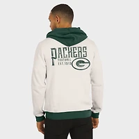 Men's Darius Rucker Collection by Fanatics Cream Green Bay Packers Distressed Graphics Full-Zip Hoodie