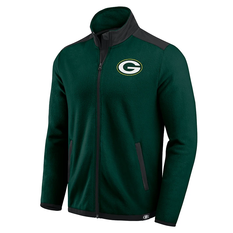Veste polaire à fermeture éclair intégrale color block pour homme de la collection Darius Rucker Fanatics Green Bay Packers