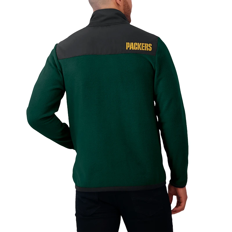 Veste polaire à fermeture éclair intégrale color block pour homme de la collection Darius Rucker Fanatics Green Bay Packers