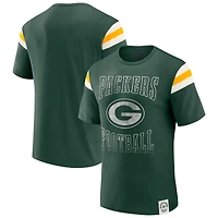 T-shirt de football à manches rayées pour homme, collection Darius Rucker par Fanatics, vert, des Packers Green Bay