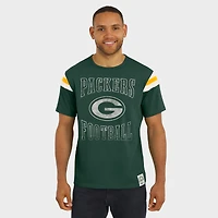 Men's Darius Rucker Collection by Fanatics  Green Bay Packers Football Stripe Sleeve T-Shirt