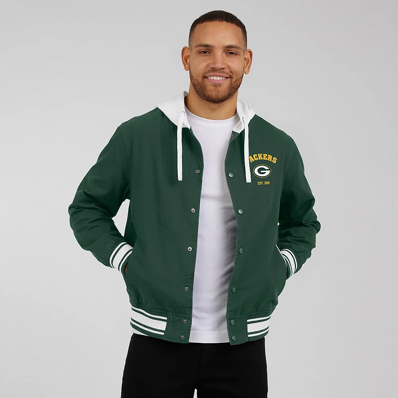 Men's Darius Rucker Collection by Fanatics Green Bay Packers Full-Snap Hoodie Jacket