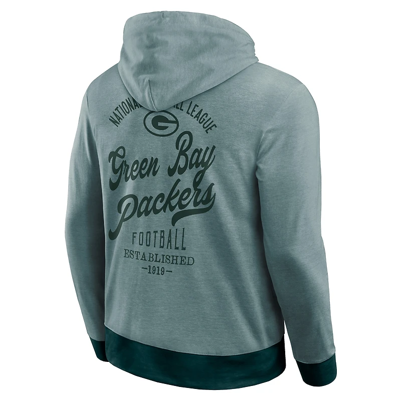 Men's Darius Rucker Collection by Fanatics Green Bay Packers Tonal Knit Pullover Hoodie