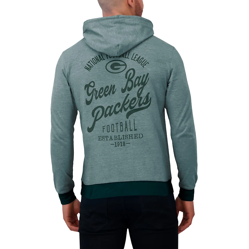Men's Darius Rucker Collection by Fanatics Green Bay Packers Tonal Knit Pullover Hoodie