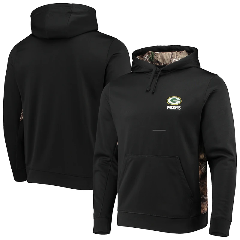 Chandail à capuchon Ranger avec logo Dunbrooke noir/Realtree Camo pour hommes des Green Bay Packers