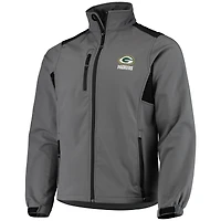 Dunbrooke Charcoal Green Bay Packers Circle Veste Softshell Fleece Full-Zip pour homme