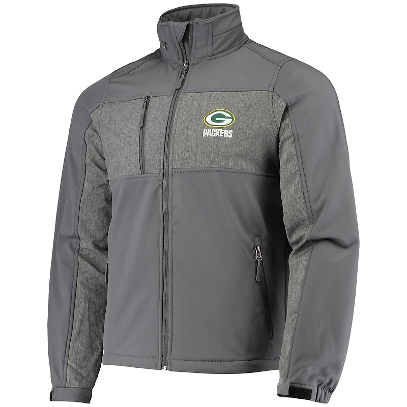 Veste Dunbrooke Graphite Green Bay Packers Circle Zephyr Softshell pour homme