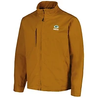 Dunbrooke Tan Green Bay Packers Journey Workwear Veste à glissière pleine longueur pour homme