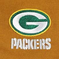Dunbrooke Tan Green Bay Packers Journey Workwear Veste à glissière pleine longueur pour homme