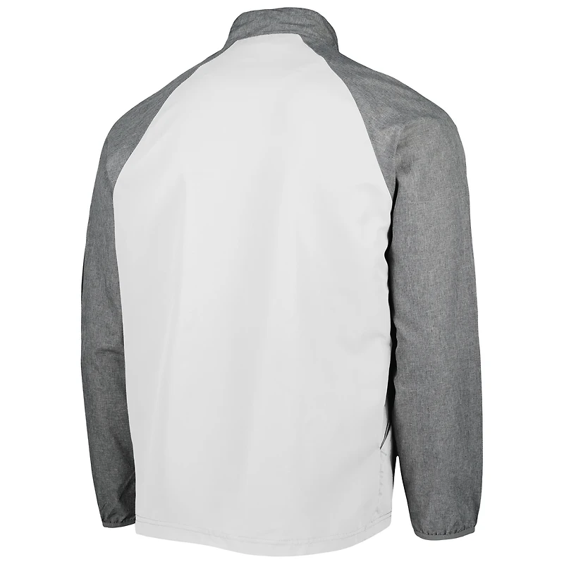 Veste coupe-vent Dunbrooke Green Bay Packers Hurricane Raglan pour homme avec fermeture éclair intégrale