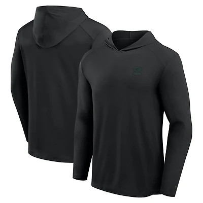 T-shirt à capuche manches longues Fanatics Black Green Bay Packers Front Office Power Mono pour homme
