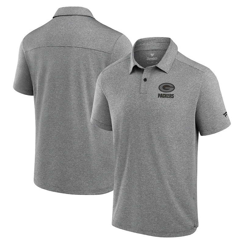 Polo technique Fanatics noir pour homme des Packers de Green Bay