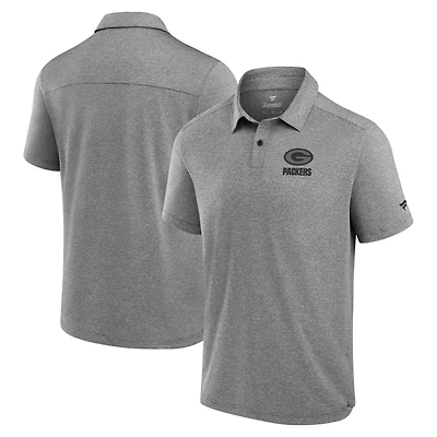 Polo technique Fanatics noir pour homme des Packers de Green Bay