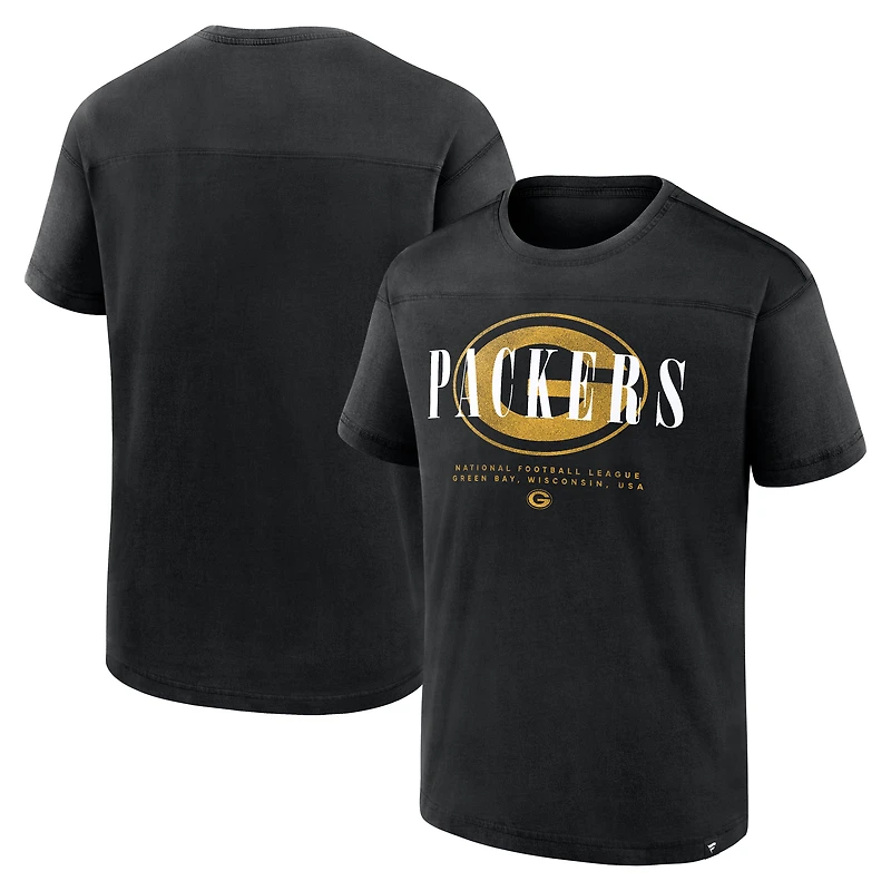 T-shirt décontracté Green Bay Packers noir pour homme de Fanatics