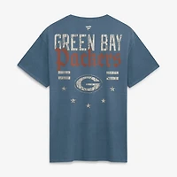 T-shirt Fanatics bleu Green Bay Packers pour homme, style américain délavé