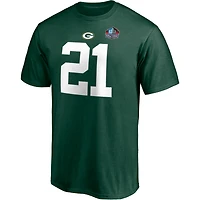 Fanatics pour hommes de marque Charles Woodson Green Bay Packers NFL Hall of Fame Classe 2021 Nom et numéro T-shirt