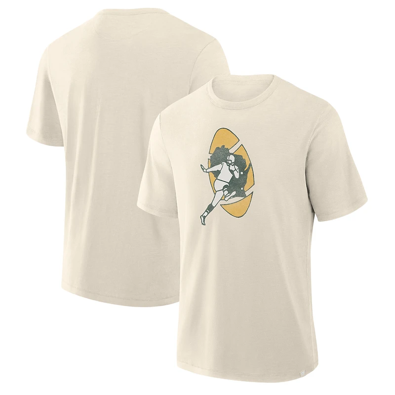 T-shirt fanatique pour homme à imprimé flammé des Packers de Green Bay