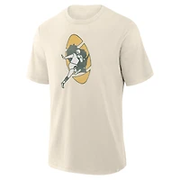 Men's Fanatics  Cream Green Bay Packers Slub T-Shirt
