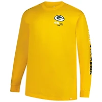 Men's Fanatics Gold Green Bay Packers Big & Tall Clock Management Legacy Long Sleeve T-Shirt