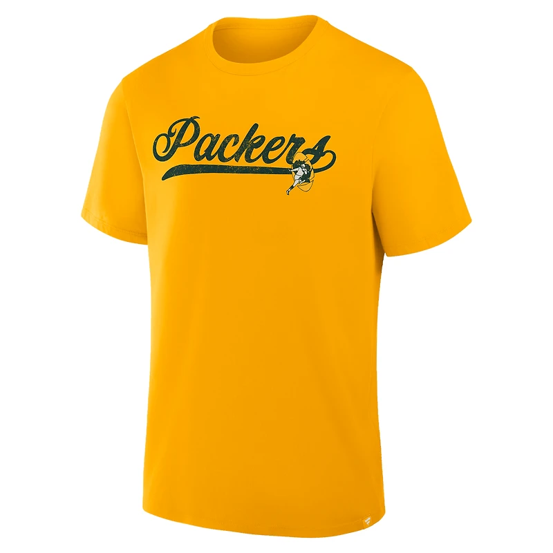 T-shirt Fanatics Gold pour homme, Fluid Motion Legacy des Green Bay Packers