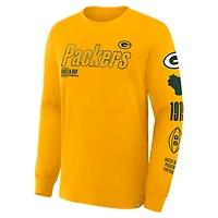 Men's Fanatics Gold Green Bay Packers Legacy Long Sleeve T-Shirt