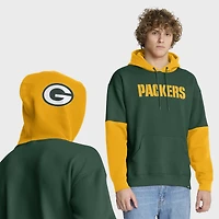 Sweat à capuche Fanatics vert/or pour homme avec logo casque des Green Bay Packers