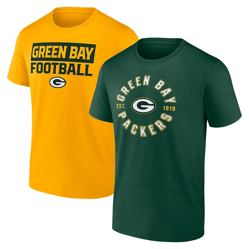 Pack combiné de t-shirts Serve Fanatics Green Bay Packers pour hommes